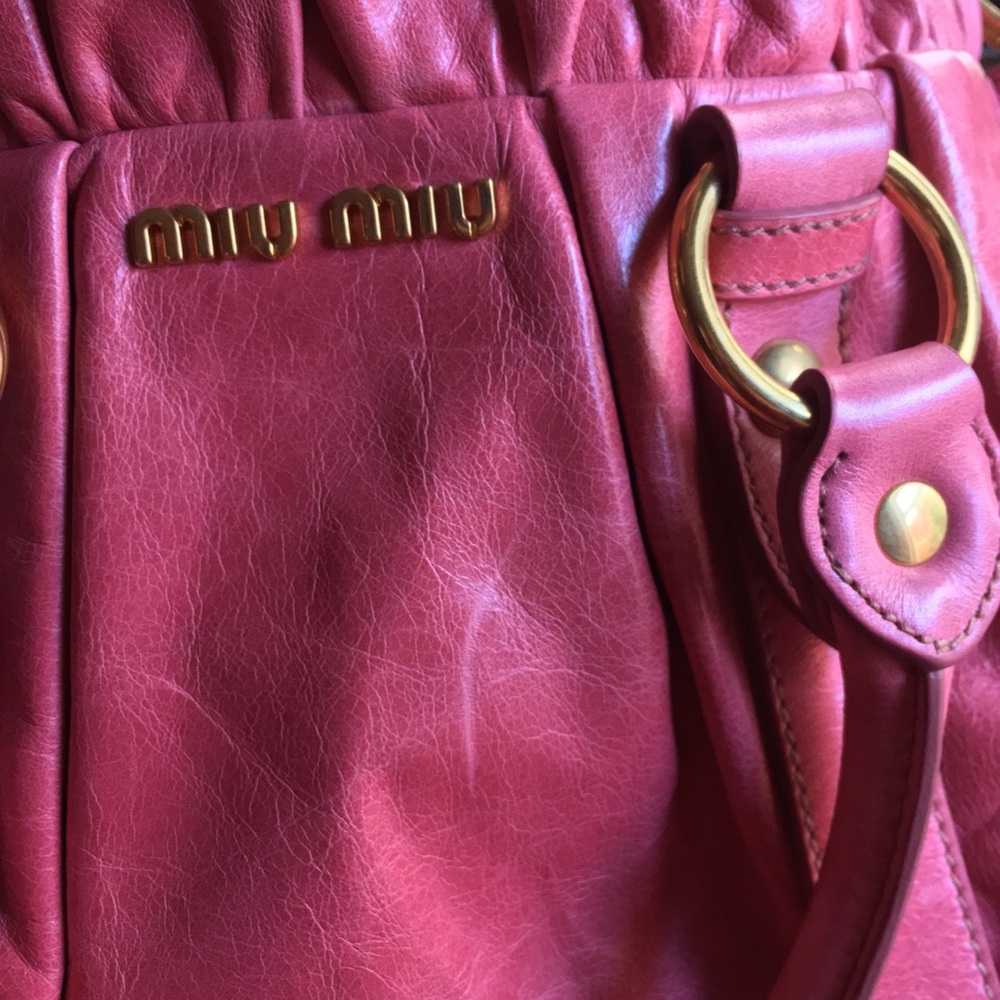 Miu Miu Vitello Lux Rosa Crossbody - Picture 5 of 17